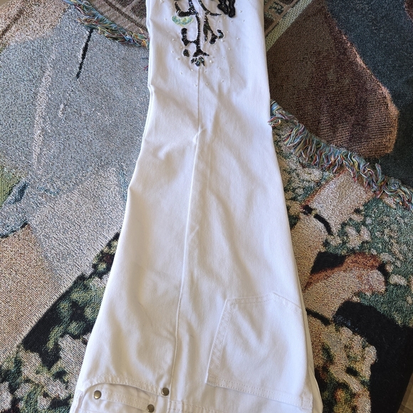 Beaded Boston Proper Pants Sz 4, 15" Waist 31" Inseam. - Picture 4 of 14